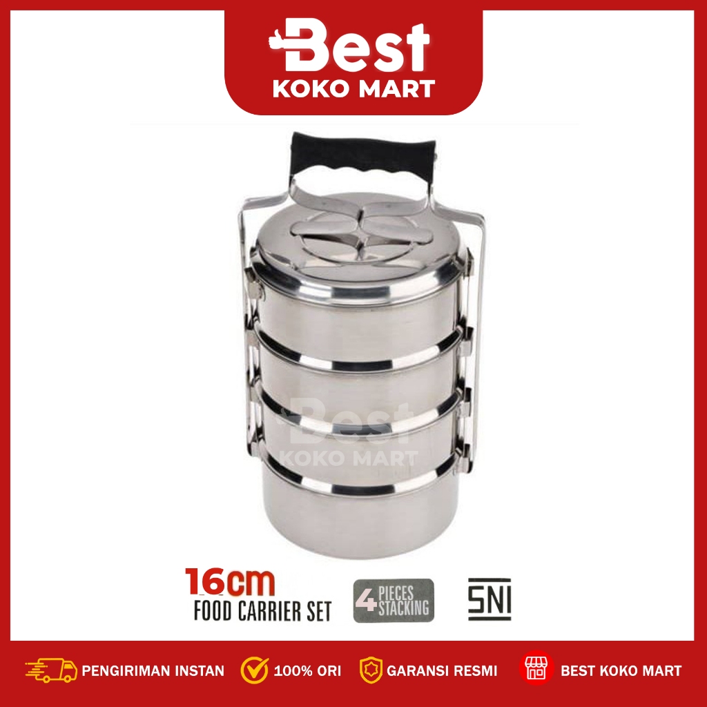 Jual Maspion Rantang Susun Stainless Steel 16 cm 4 Tingkat Kuat ...