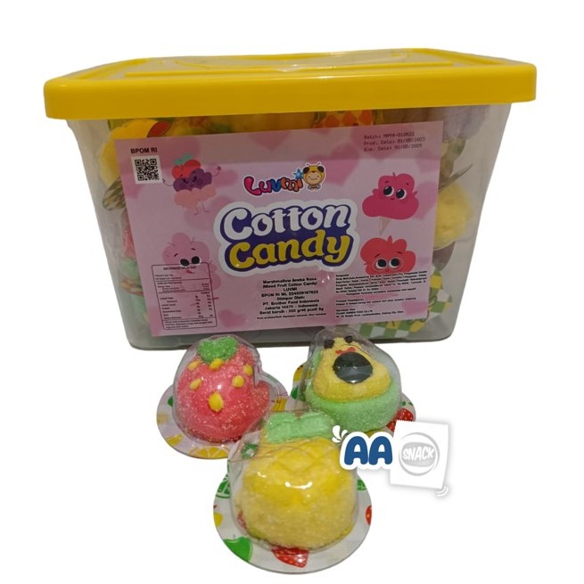 Jual MARSHMALLOW COTTON CANDY TUPPERWARE ISI 40 X 8GR | Shopee Indonesia