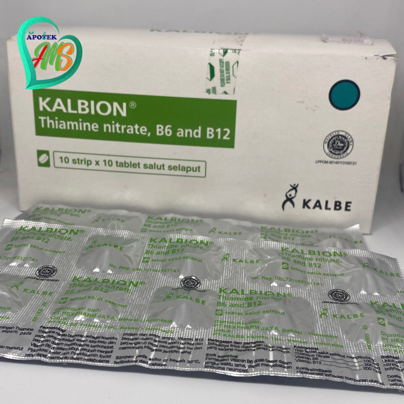 Jual KALBION KALBE PER STRIP 10 TABLET | VITAMIN B1, B6 DAN B12 ...