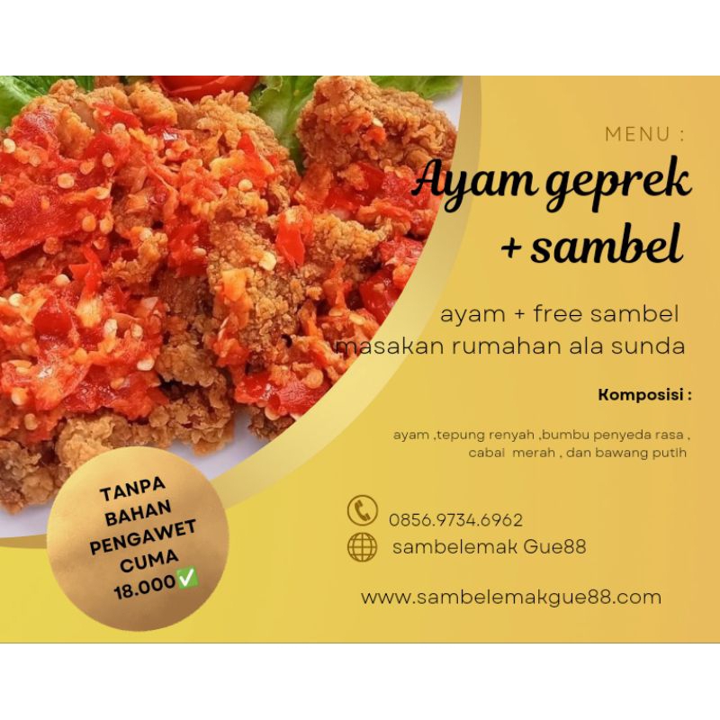 Jual Ayam Geprek Ayam Nasi Free Sambel Praktis Dan Tinggal Makan 5