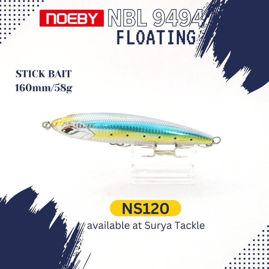 Noeby Floating Stick Bait 160mm 58g - Available in 3 colours