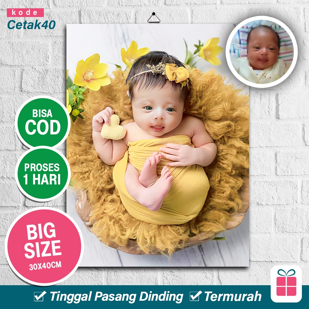 Jual Edit Foto Bayi Newborn + Cetak Bingkai Big Size PREMIUM Tajam ...