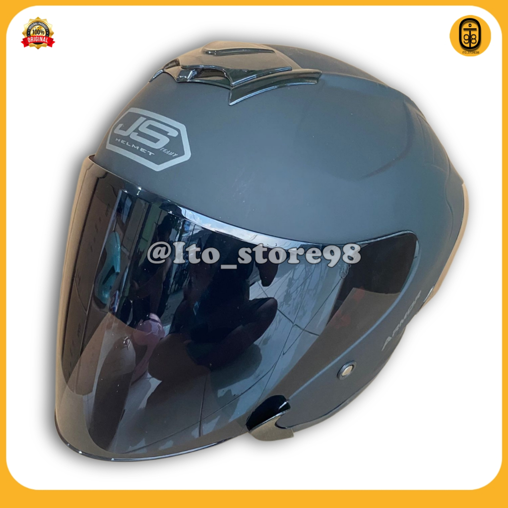 Jual Helm Sepeda Motor Half Face Js Yakuza Armor Solid Standar Paket