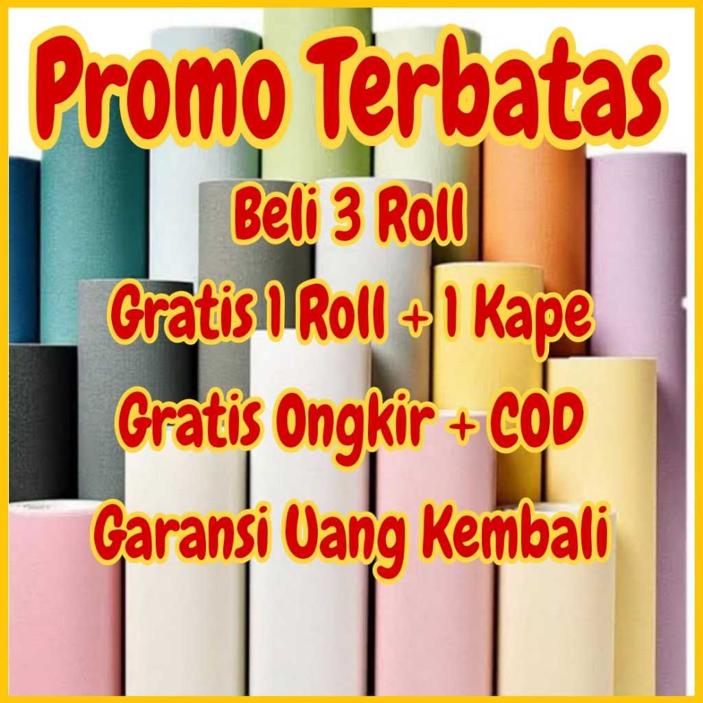 Jual Beli Roll Gratis Roll Gratis Kape Wallpaper Dinding Motif Polos Embos Merah Hitam