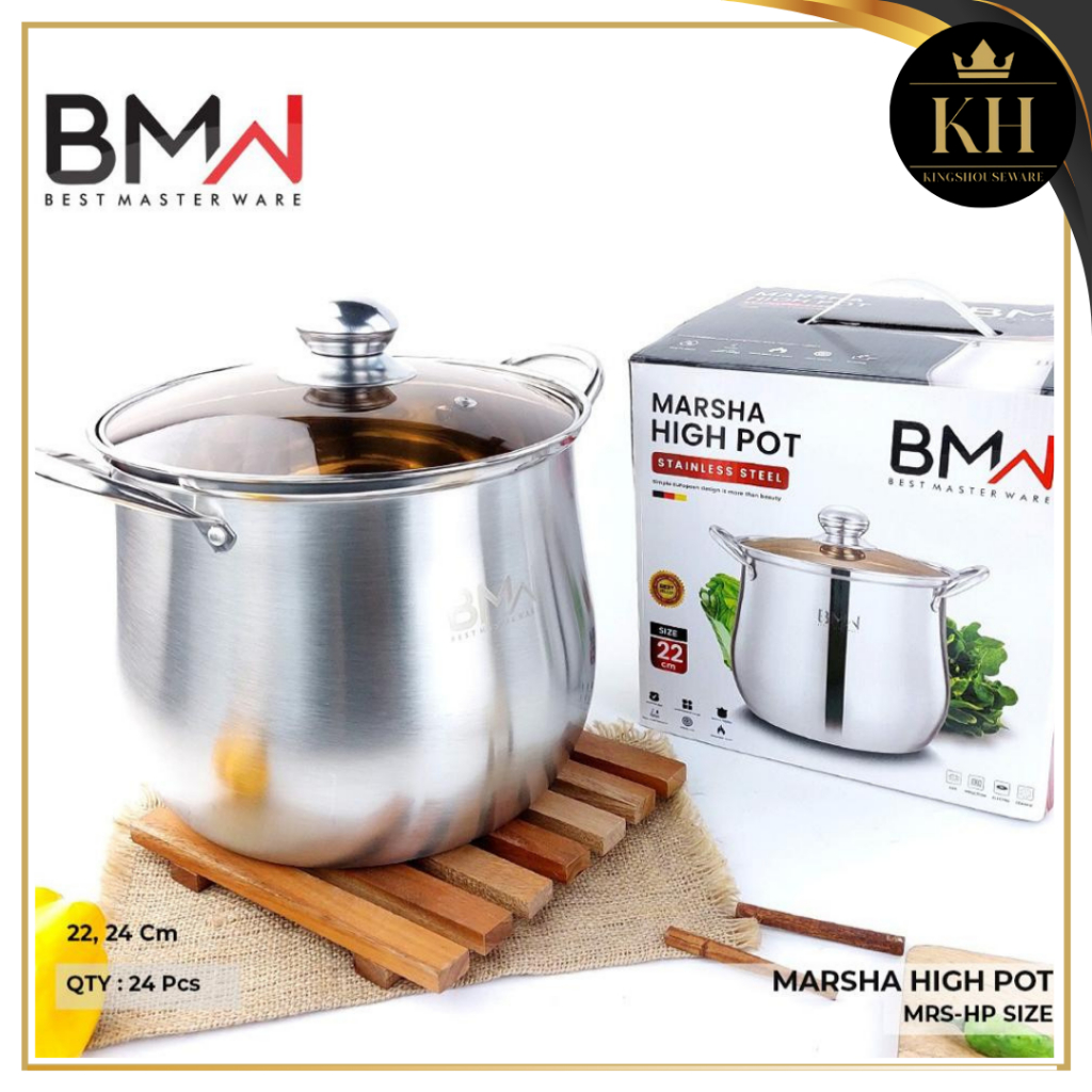 Jual KH - Panci Tinggi 22cm 24cm Stokpot Stainless Steel Tebal | Pot ...