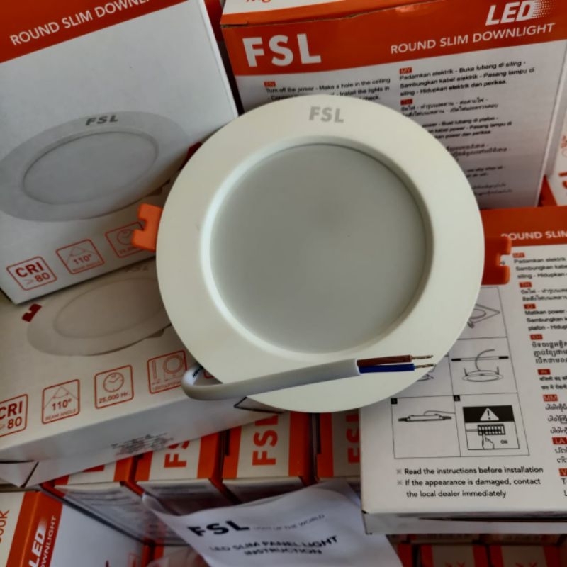 Jual LED Plafon FSL ROUND SLIM DOWNLIGHT 9W | Shopee Indonesia