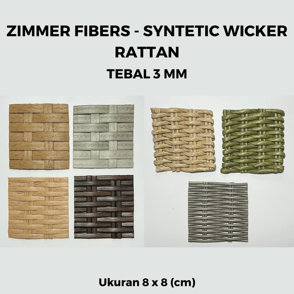 Jual Sample Material ZIMMER FIBERS Syntetic Rattan / Rotan Sintetis ...