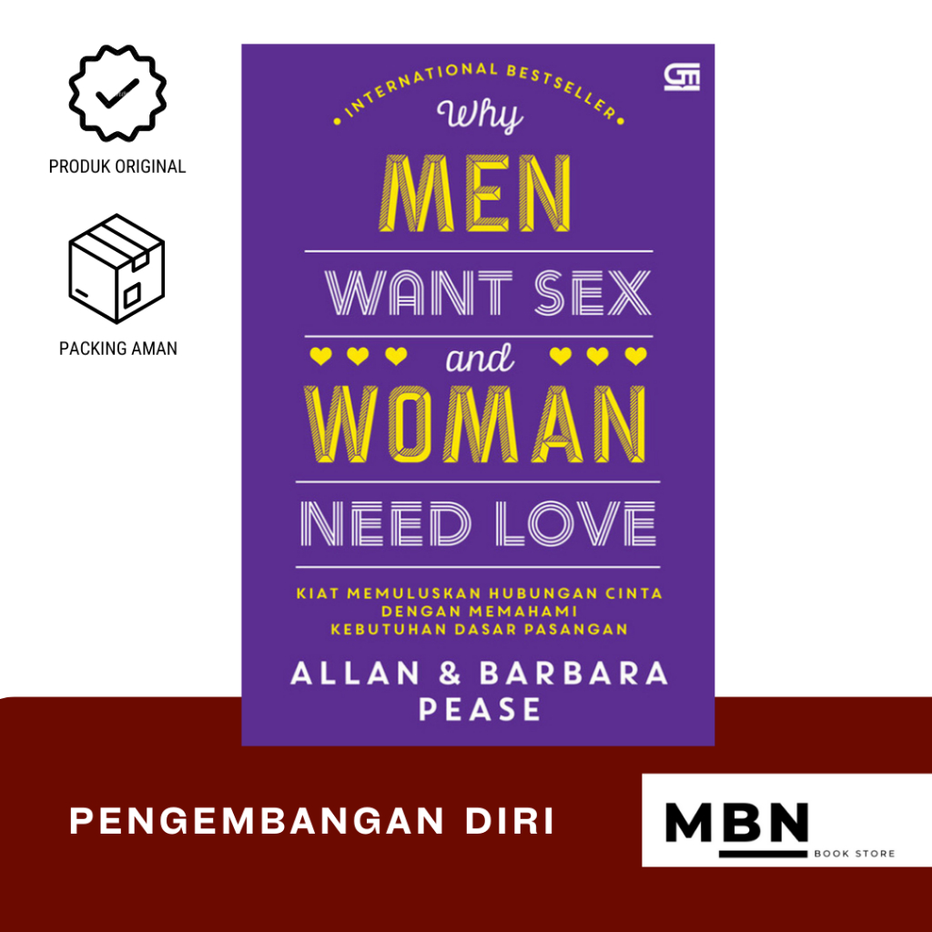 Jual BUKU WHY MEN WANT SEX AND WOMEN NEED LOVE - ALLAN | Shopee Indonesia