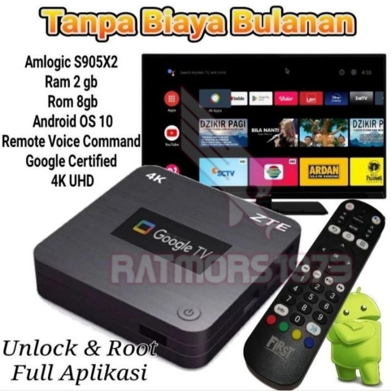 Jual STB Android TV Box ZTE B860H V5 4K Hybrid TERBARU UNLOCK + ROOT ...