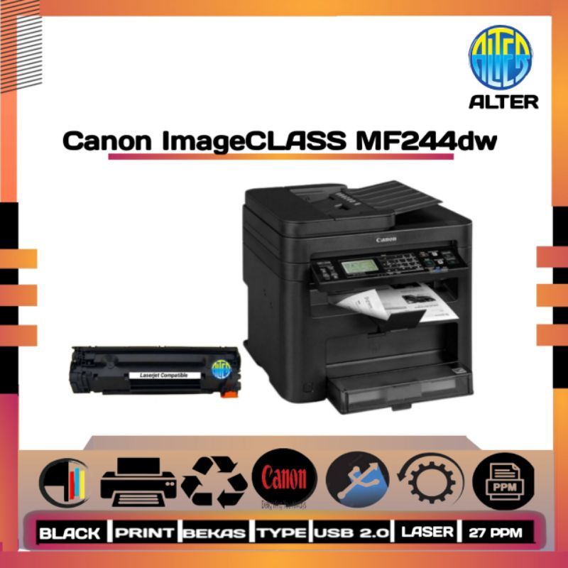 Jual Printer Cannon imageCLASS MF244dw/215(Scancopy, Duplex, F4 ...