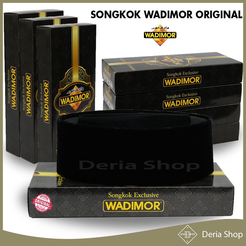 Songkok Wadimor AC, Non / Full AC, Hitam ASLI ORIGINAL Tinggi 7 8 9 10 Cm Peci Solat Susun Pria Dewasa Kopiah Sholat Anak Laki Laki Santri Polos Kopyah Beludru Pendek Bludru Kopeah Shalat Nasional Ori Songko Item Sonkok Ukuran Jumbo Murah Kupiah Premium