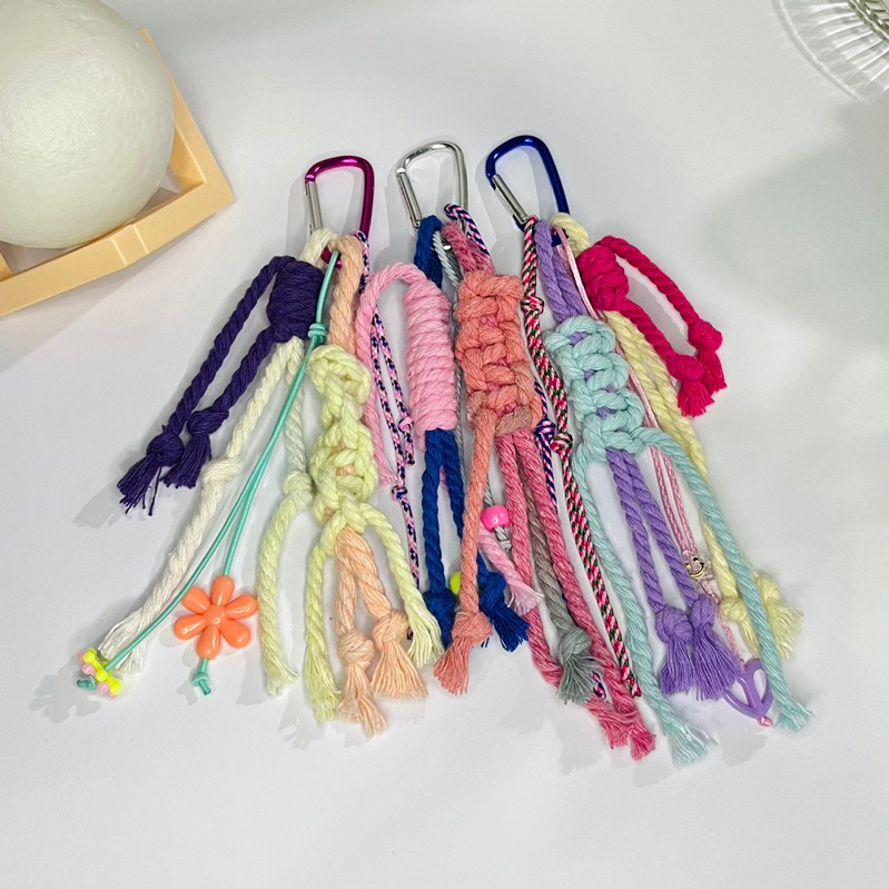 DECI Carabiner Macrame KeychainOVY