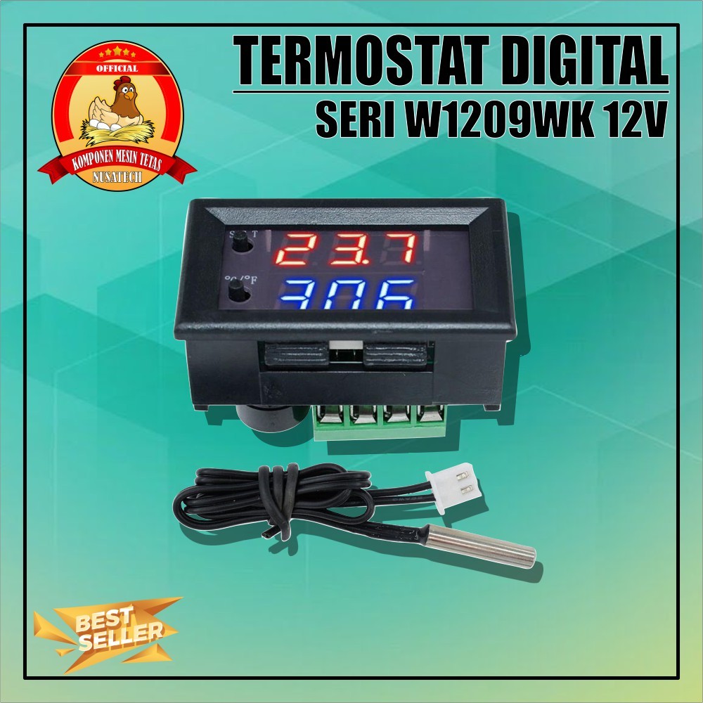 Jual W1209WK Termostat Temperatur Controll Digital DC 12V Pengatur Suhu ...