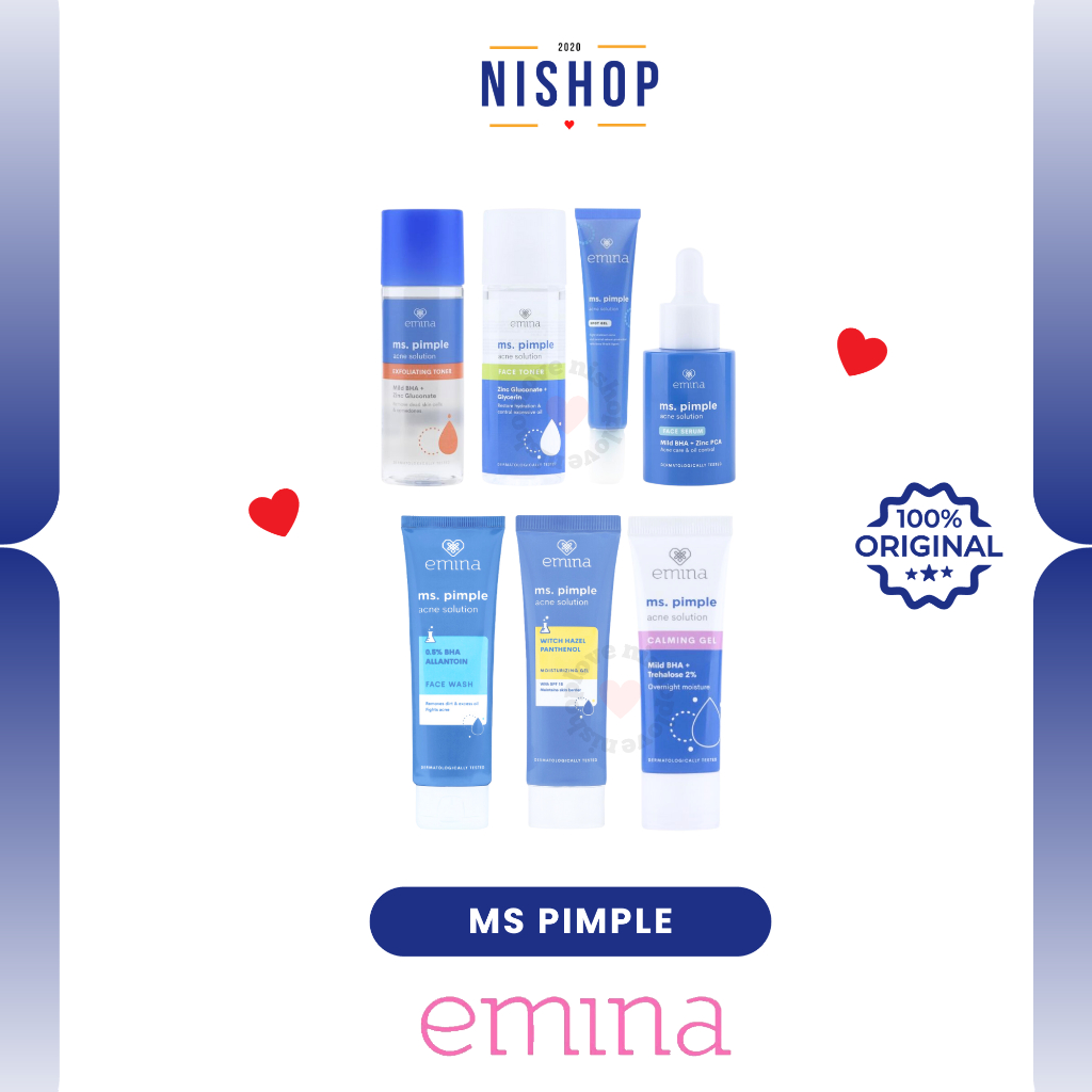 Jual 𝗘𝗠𝗜𝗡𝗔 Ms Pimple Acne Solution / Moisturizing Calming Gel Face Wash