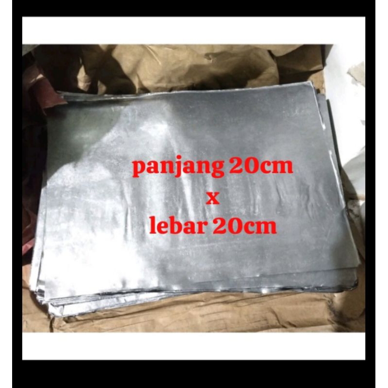 Jual timah lipat perkilo 20cm x 20cm/timah kiloan/timah gepeng Shopee