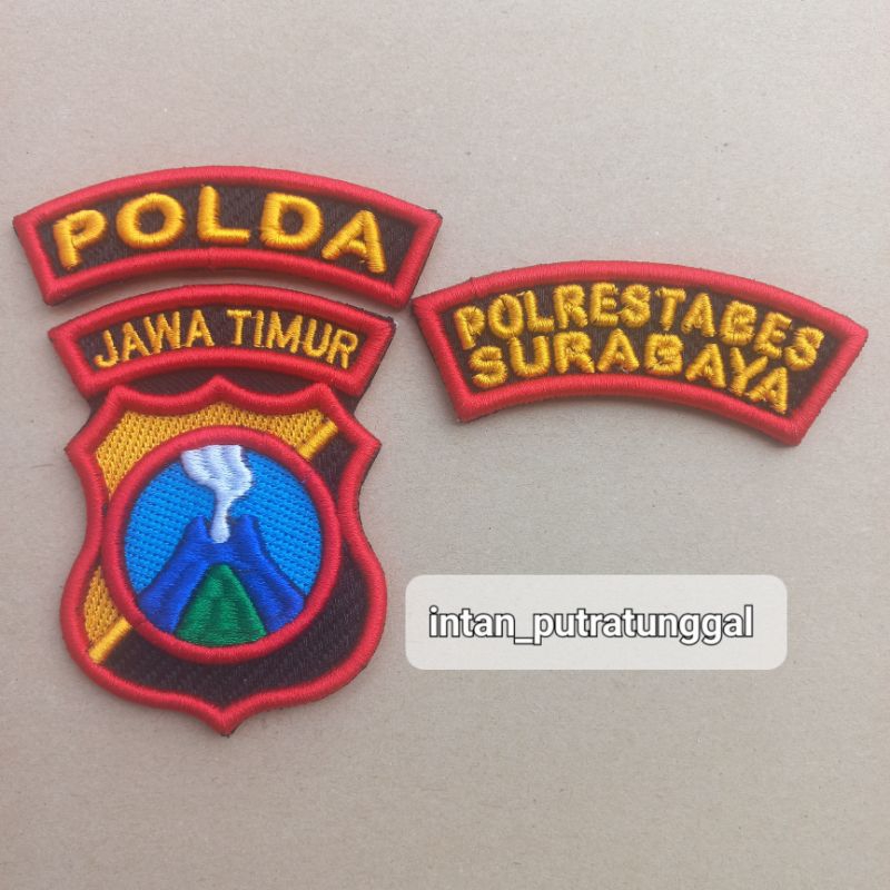 Jual Logo polda Jawa Timur + Lokasi Gresik, Surabaya, Lamongan bordir ...