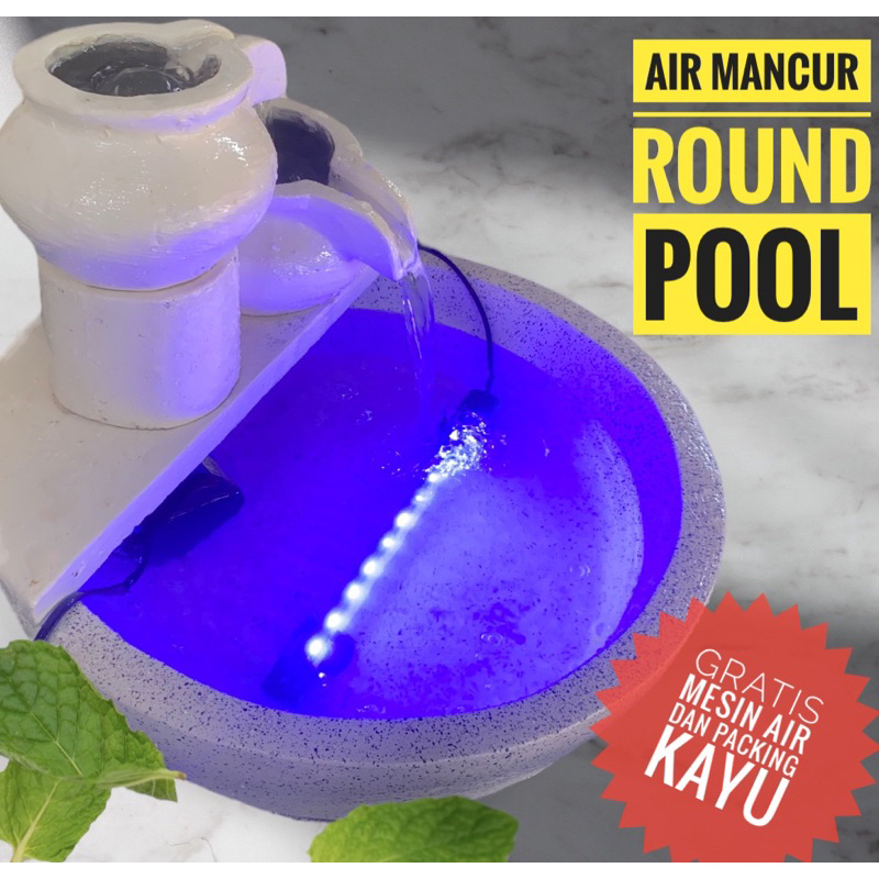 Jual ( GRATIS PACKING KAYU) air mancur round pool minimlias. | Shopee ...