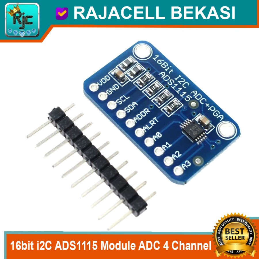 Jual 16bit i2C ADS1115 Module ADC 4 Channel with Pro Gain Amplifier ...