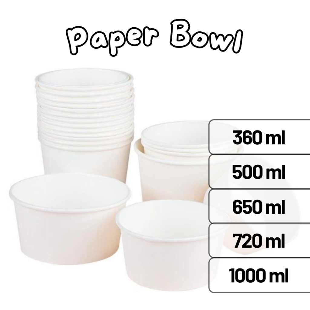 Jual Paper Cup Mangkuk / Mangkok Makan Kertas / Hot Papercup Bowl ...