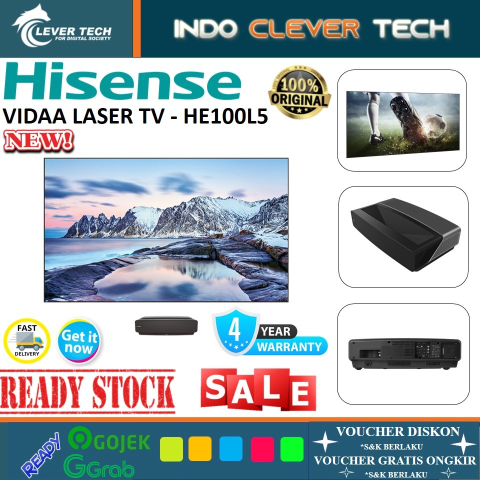 Jual Hisense He100l5 Uhd 4k Smart Hdr Laser Tv He100l5 Shopee Indonesia