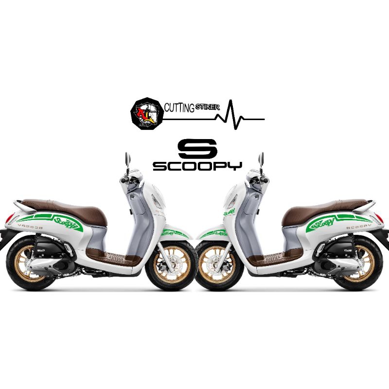 Jual scc.279/Sticker Scoopy simpel/Striping cutting/Sticker cutting ...