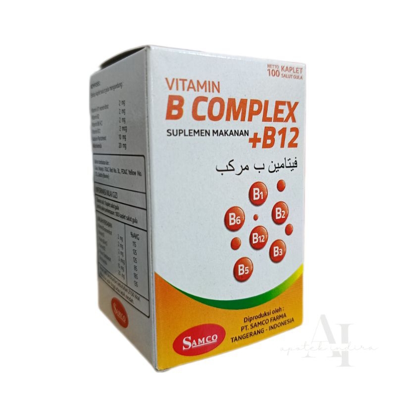 Jual VITAMIN B COMPLEX + B12 @100 Kaplet | Shopee Indonesia