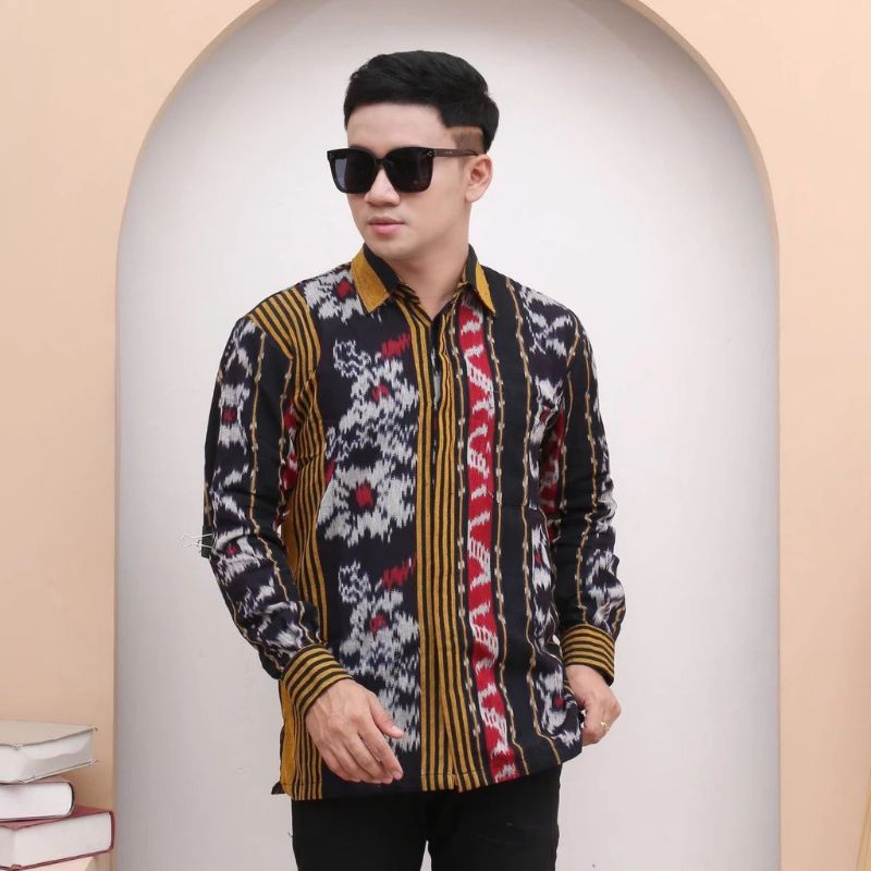 Jual Ready Stok Kemeja Full Tenun Etnik Aneka Variasi Kemeja Batik