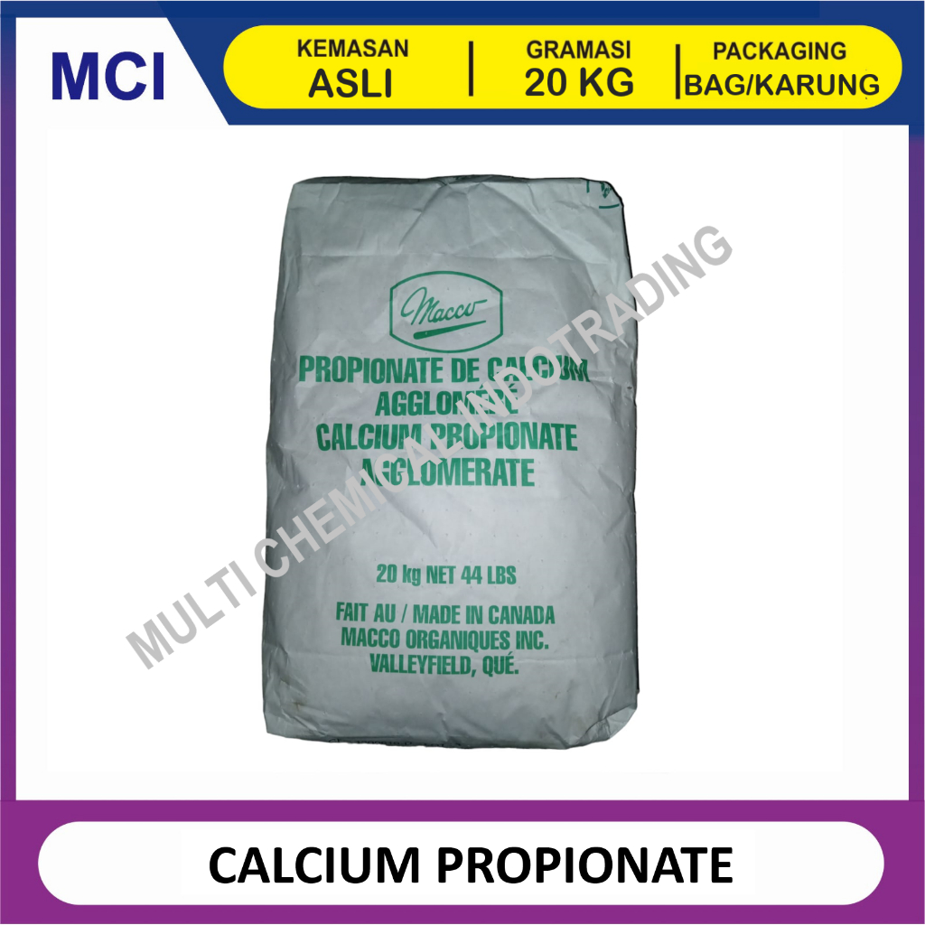Jual CALCIUM PROPIONATE POWDER FOOD GRADE ex. CANADA - 1 BAG 20 KG ...