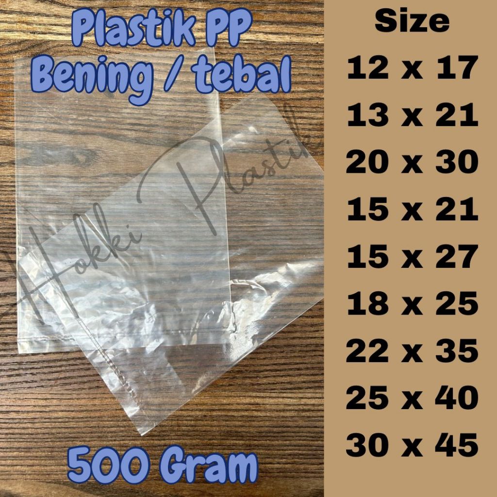 Jual Kantong Plastik Laundry Roti gula PP bening murni tebal 500gram ...