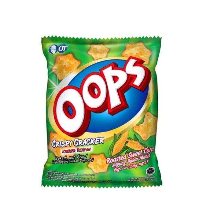Jual Oops Crispy Crackers Roated Sweet Corn 45 g | Shopee Indonesia