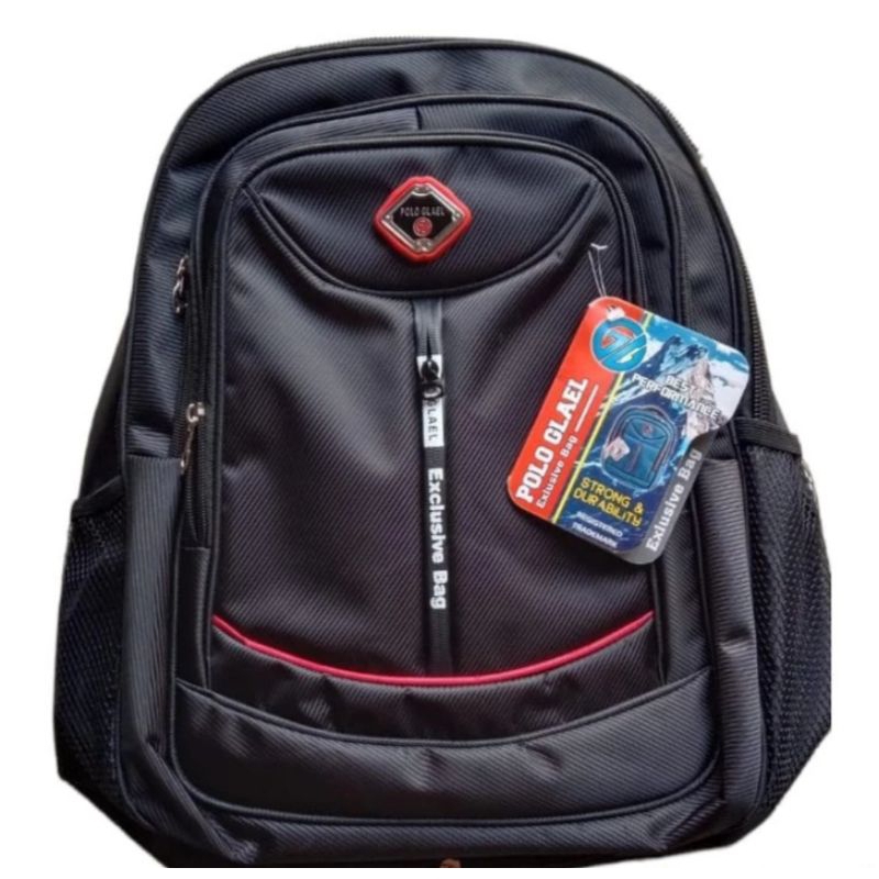 Jual Ransel Hitam Polo Glael Untuk Pria Wanita | Shopee Indonesia