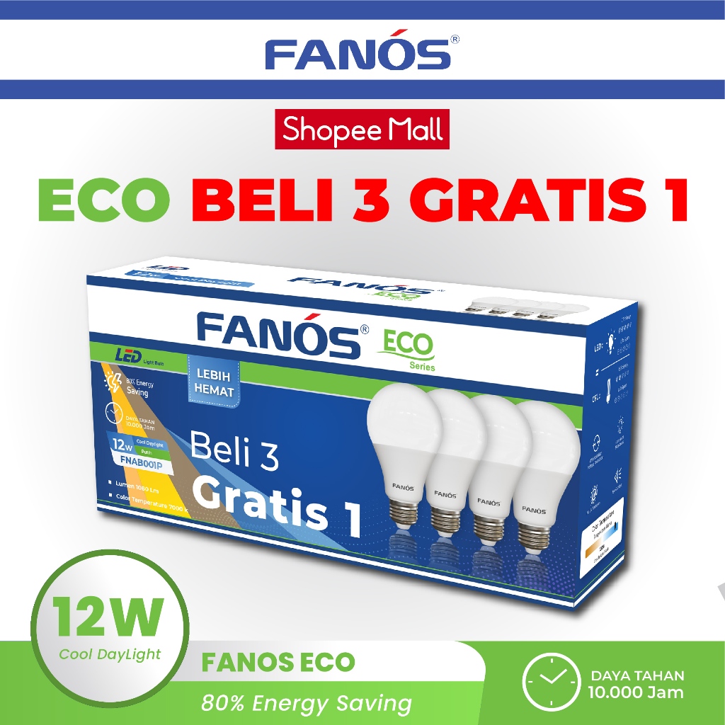 Jual Fanos Ecopack W Paket Murah Beli Gratis Cahaya Putih Lampu