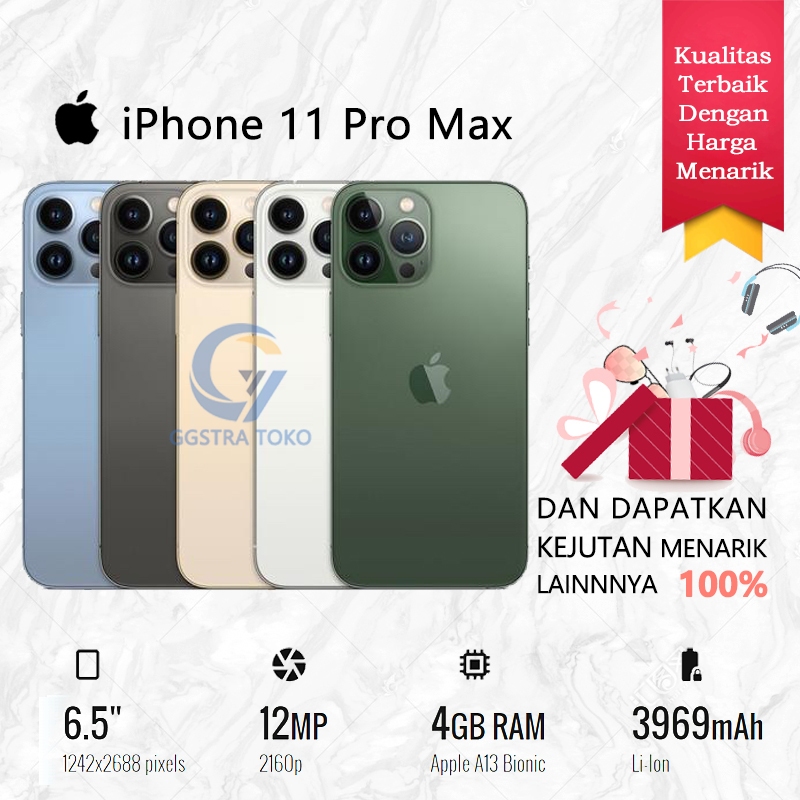 Jual iPhone 11 Pro Max 64GB/256GB/512GB Second Mulus Fullset ip 11pro