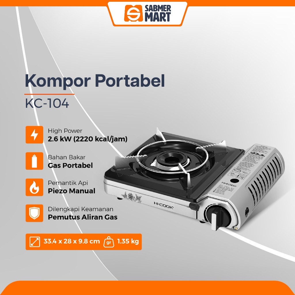 Jual Kompor Gas Portable Hi-Cook Tipe KC-104 | Shopee Indonesia