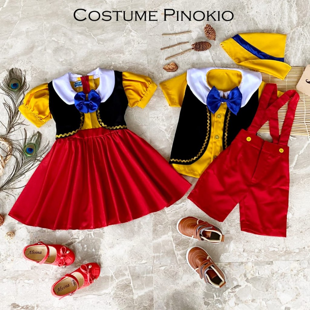 Jual Azzafran – Kostum Pinokio Couple Dress & Setelan Karakter Dongeng ...