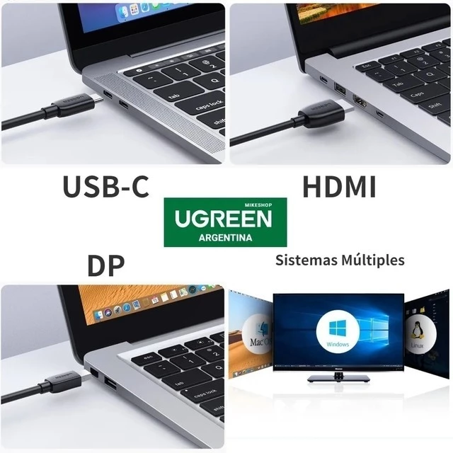 UGREEN HDMI Converter Female To Mini DP Type C VGA Adapter 4K Ultra HD 60Hz 20484