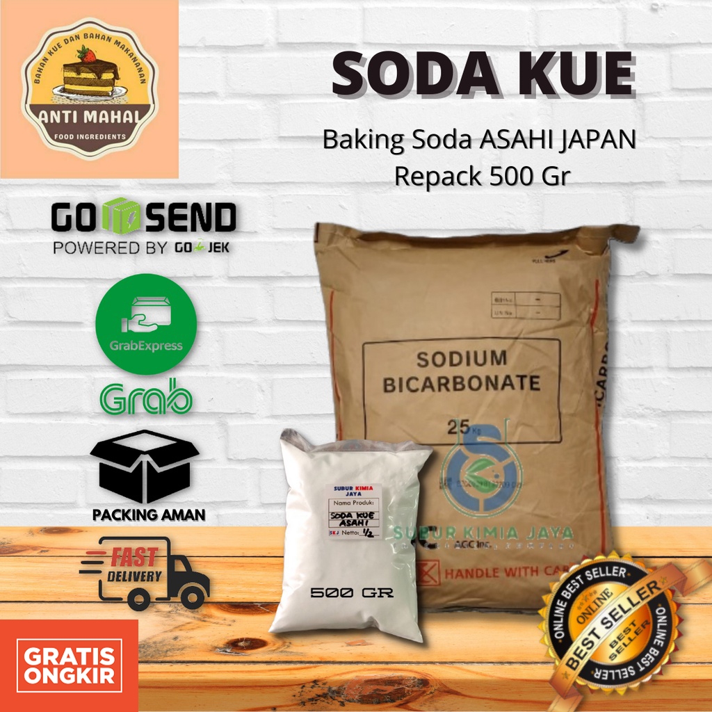 Jual sodium bicarbonate jepang, soda Kue ASAHI JAPAN ,Repack 1kg