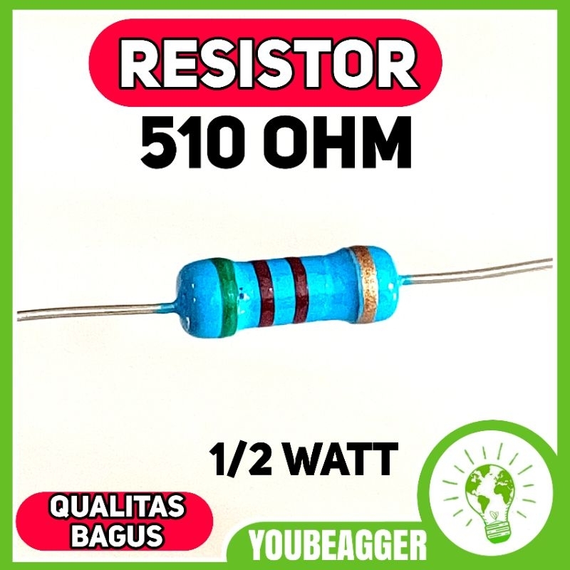 Jual Resistor 510 ohm 1/2 W | Shopee Indonesia