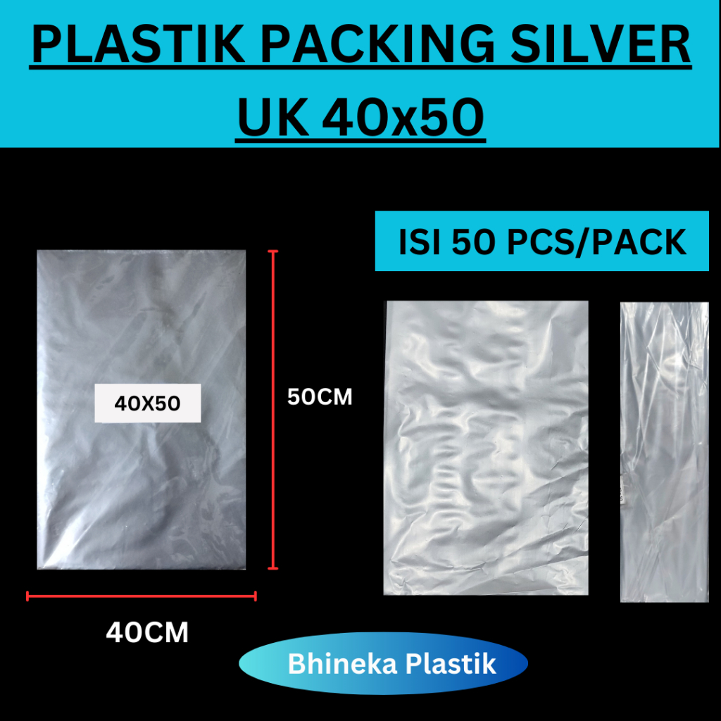 Jual Hd Packing Silver Uk 40x50 Plastik Packing Kantong Sampah Silver Shopee Indonesia 9559