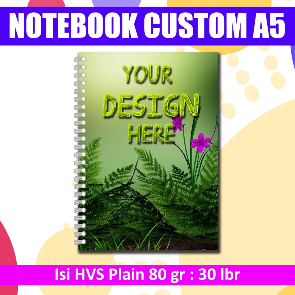 Jual Notebook Custom A5 Isi 30 Lembar 60 Halaman - Plain | Shopee Indonesia