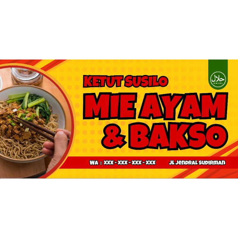 Jual Cetak MMT BANNER Spanduk Bakso Mie Ayam Murah Tajam Berkualitas Shopee Indonesia