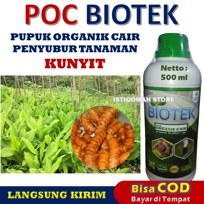 Jual Pupuk Organik Cair Penyubur Tanaman Kunyit Poc Biotek Pupuk Kunyit Koneng Terbaik Manjur