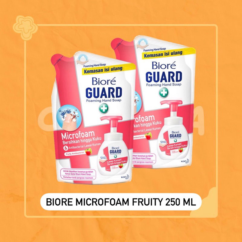 Jual sabun cuci tangan microfoam biore guard pouch 250ml | Shopee Indonesia