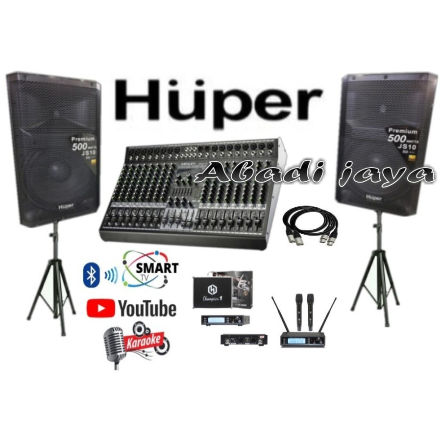 Jual paket sound system huper js10 mixer 16 chanel champion 1 anti ...