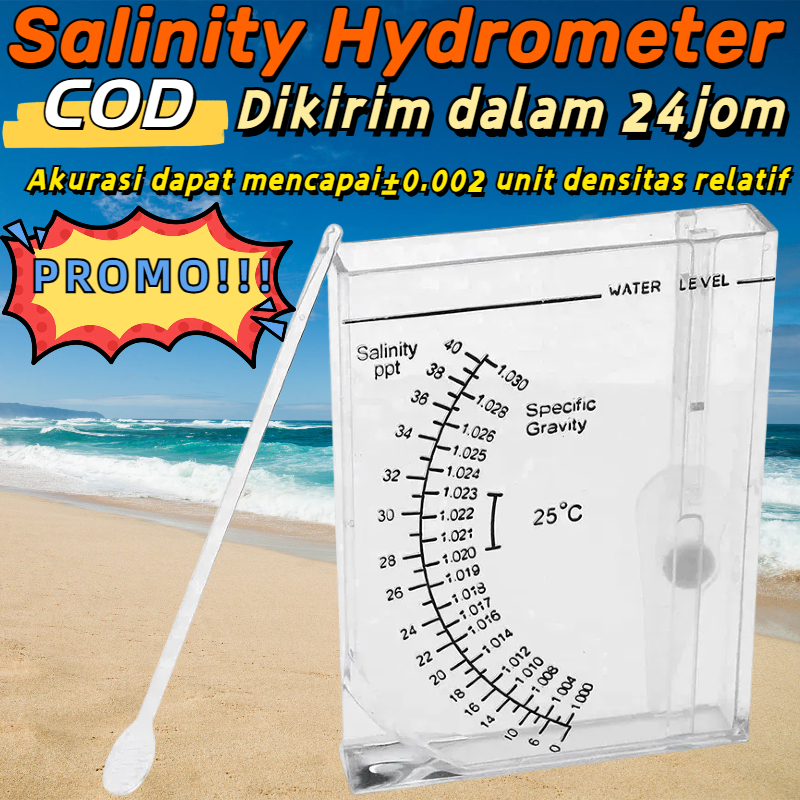 Jual Salinity Hydrometer Salt Water Salinity Meter Pengukur Kadar Garam