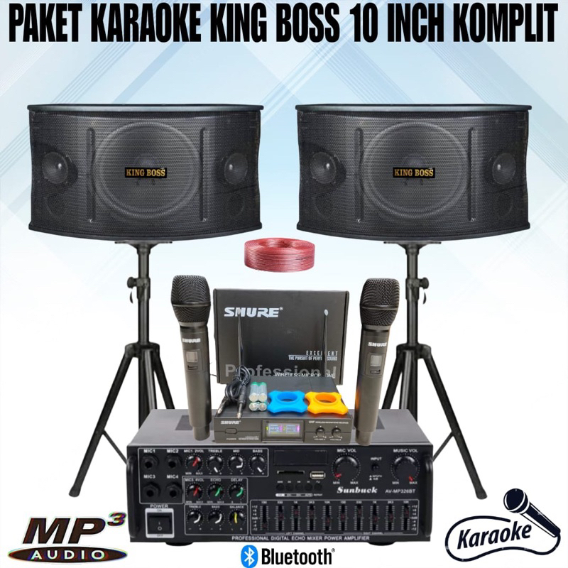 Jual paket sound system karaoke rumahan 10 inch king boss paketan