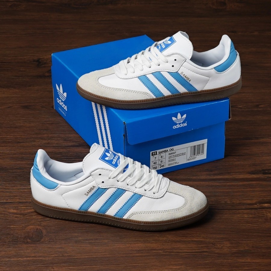 Jual Adidas Samba OG White Blue X Argentina Sol Gum / Sneakers Pria ...