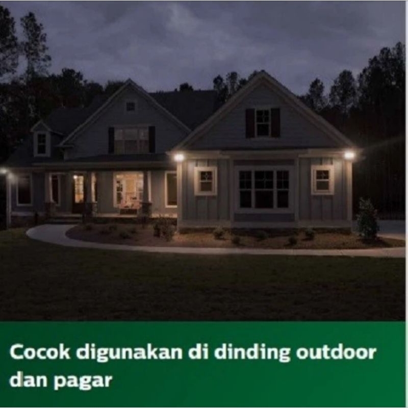 Jual Lampu Dinding Pagar Outdoor PHILIPS LED Solar Wall Light Putih ...