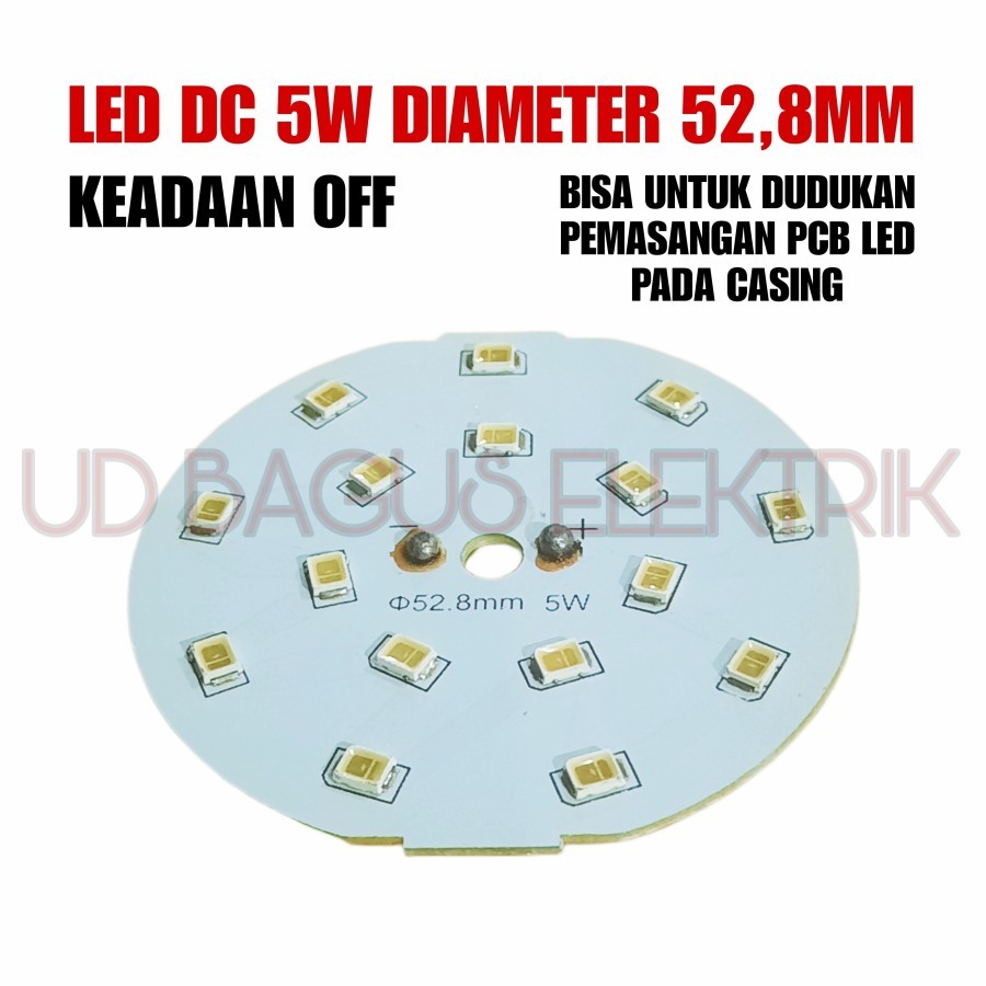 Jual 3X PCB LED DC 5W DIAMETER 52,8MM KEADAAN BEKAS OFF - DAPAT 3PCS ...