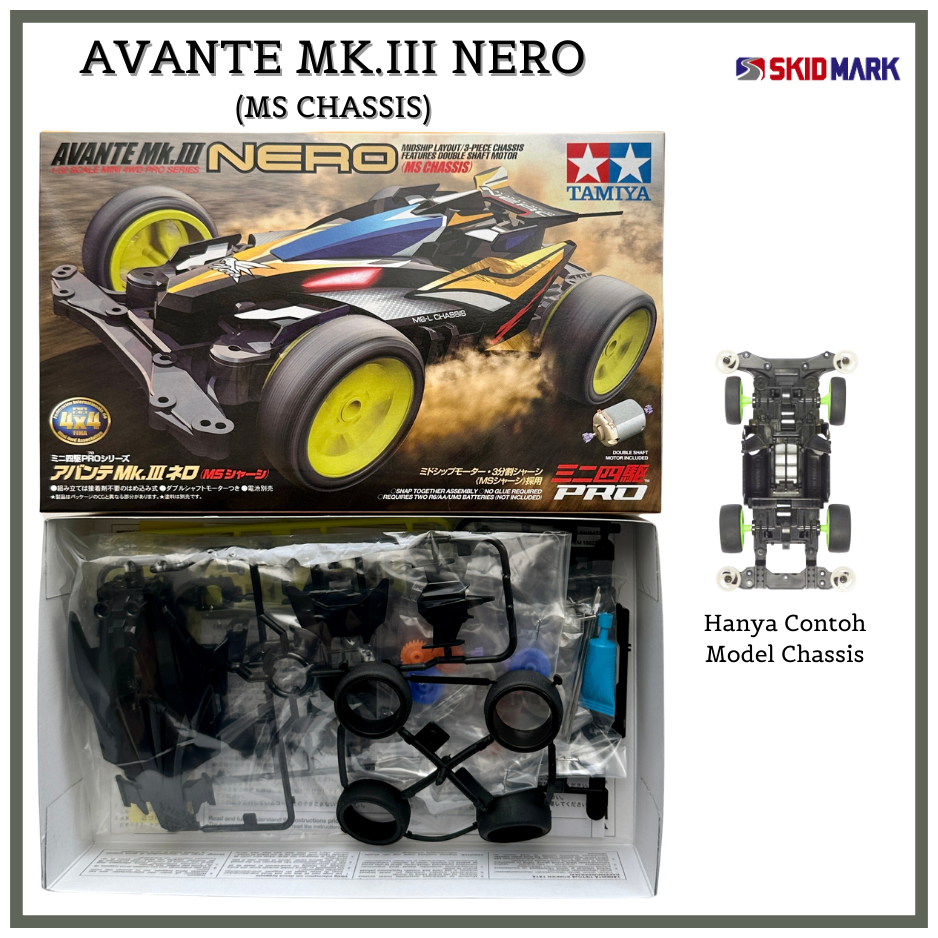 Jual Mobil Rakit Tamiya Mini 4WD - Avante MK III Nero MS Chassis ...